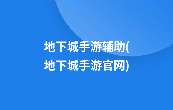 地下城手游辅助(地下城手游官网)